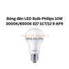 Bóng đèn LED Bulb Philips 10W 3000K/6500K E27 1CT/12 9 APR