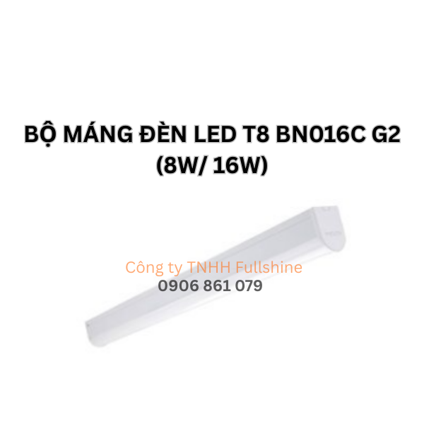 BỘ MÁNG ĐÈN LED T8 BN016C G2 (8W/ 16W)