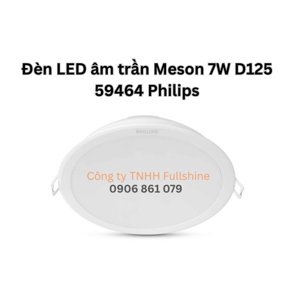 Đèn LED âm trần Meson 7W D125 59464 Philips