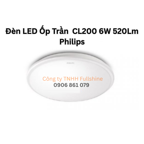 Đèn LED Ốp Trần CL200 6W 520Lm Philips