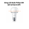 Bóng đèn LED Bulb Philips 6W E27 1CT/12 9 APR