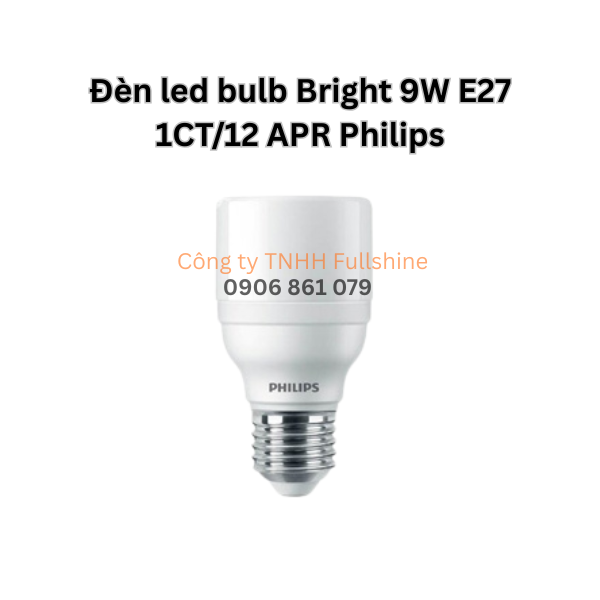 Đèn led bulb Bright 9W E27 1CT/12 APR Philips