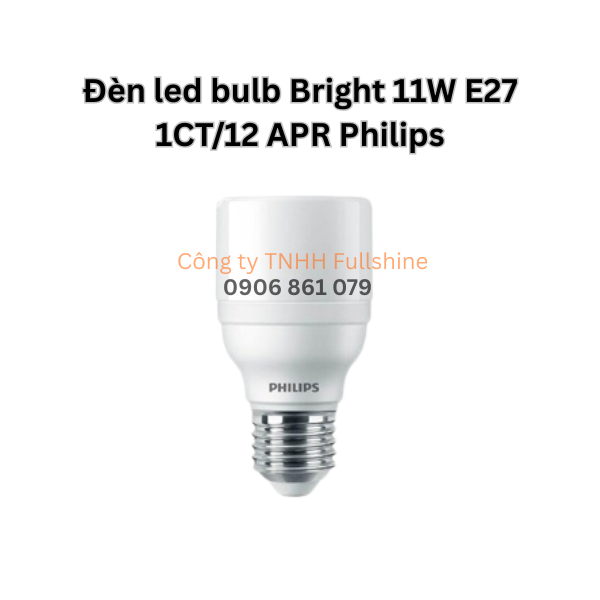 Đèn led bulb Bright 11W E27 1CT/12 APR Philips