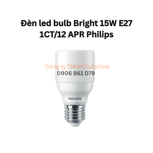 Đèn led bulb Bright 15W E27 1CT/12 APR Philips