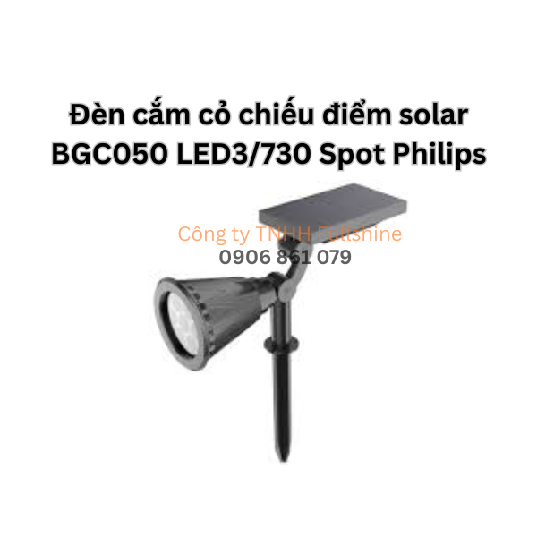 Đèn cắm cỏ chiếu điểm solar BGC050 LED3/730 Spot Philips